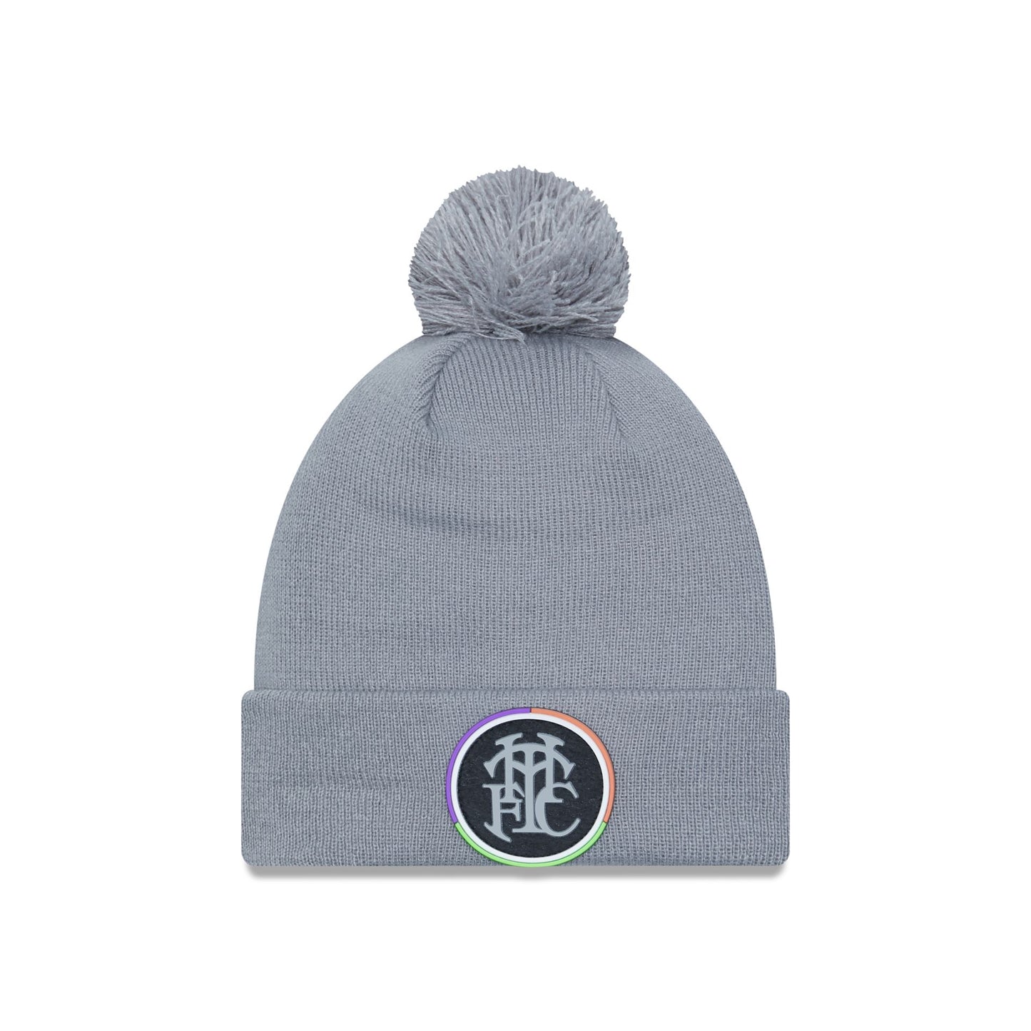 This is a Tottenham Hotspur FC Grey Bobble Knit Beanie Hat 3