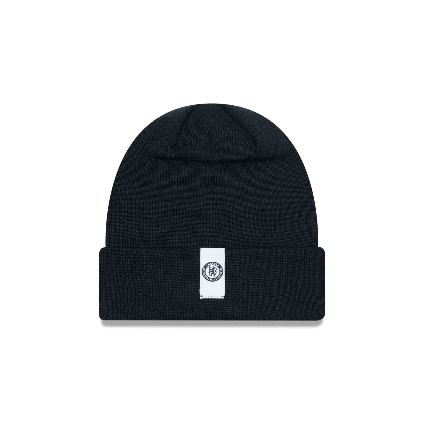 This is a Chelsea FC Lion Crest Polylana® Black Cuff Knit Beanie Hat 3