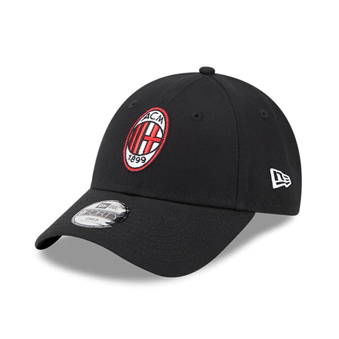 This is a AC Milan Child Black 9FORTY Adjustable Cap 1