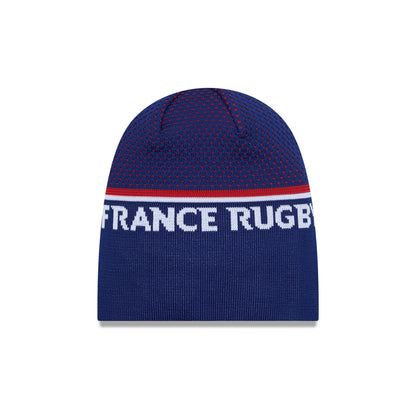 This is a French Federation Of Rugby Navy Cuff Knit Beanie Hat 2