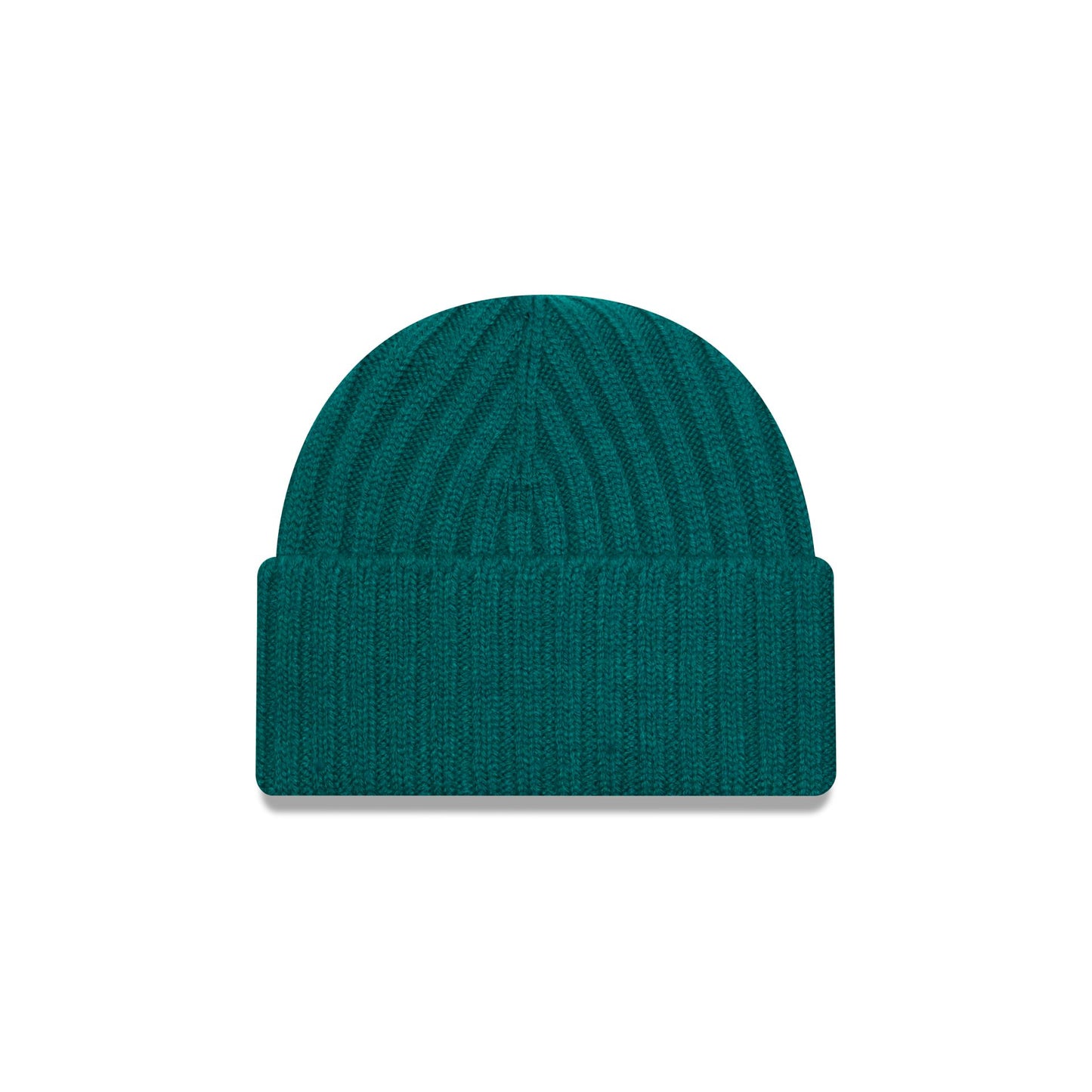 This is a New Era Short Rib Dark Green Cuff Knit Beanie Hat 2