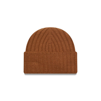 This is a New Era Short Rib Brown Cuff Knit Beanie Hat 1