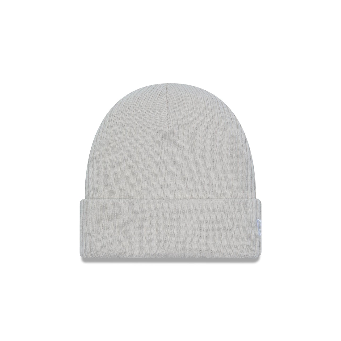 This is a New Era Light Beige Cuff Knit Beanie Hat 1