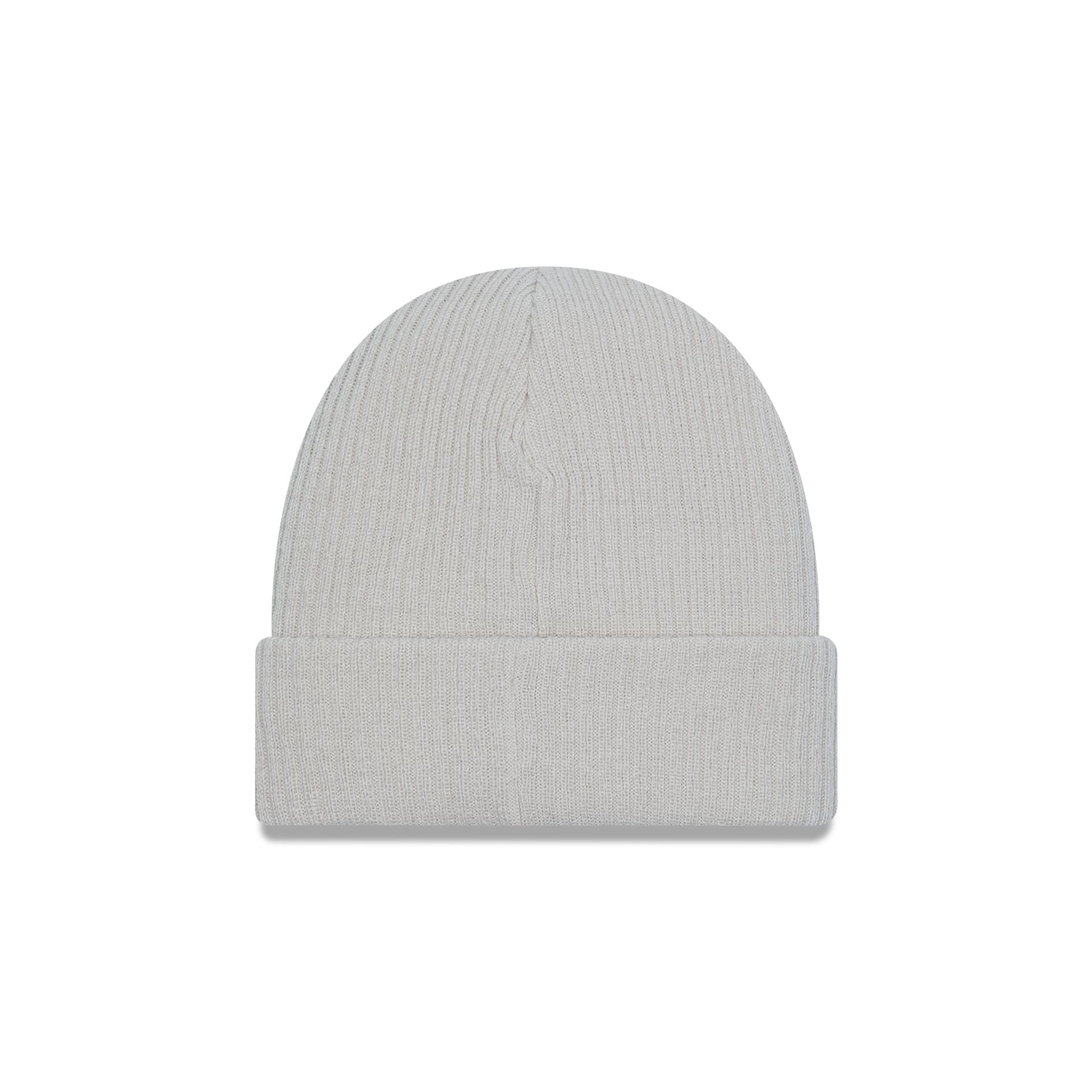 This is a New Era Light Beige Cuff Knit Beanie Hat 2