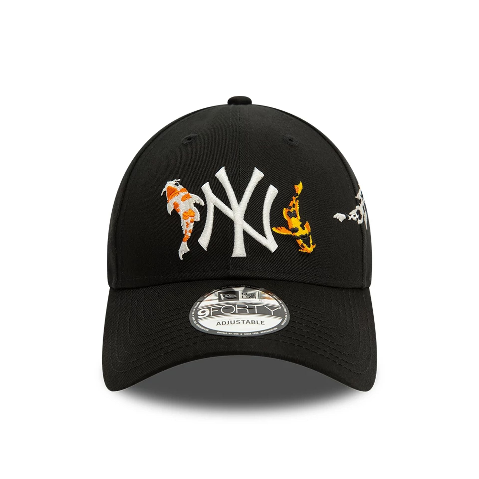 This is a New York Yankees Koi Fish Black 9FORTY Adjustable Cap 2