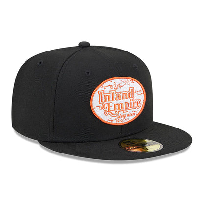 This is a Inland Empire 66Ers MiLB Theme Night Black 59FIFTY Fitted cap 3