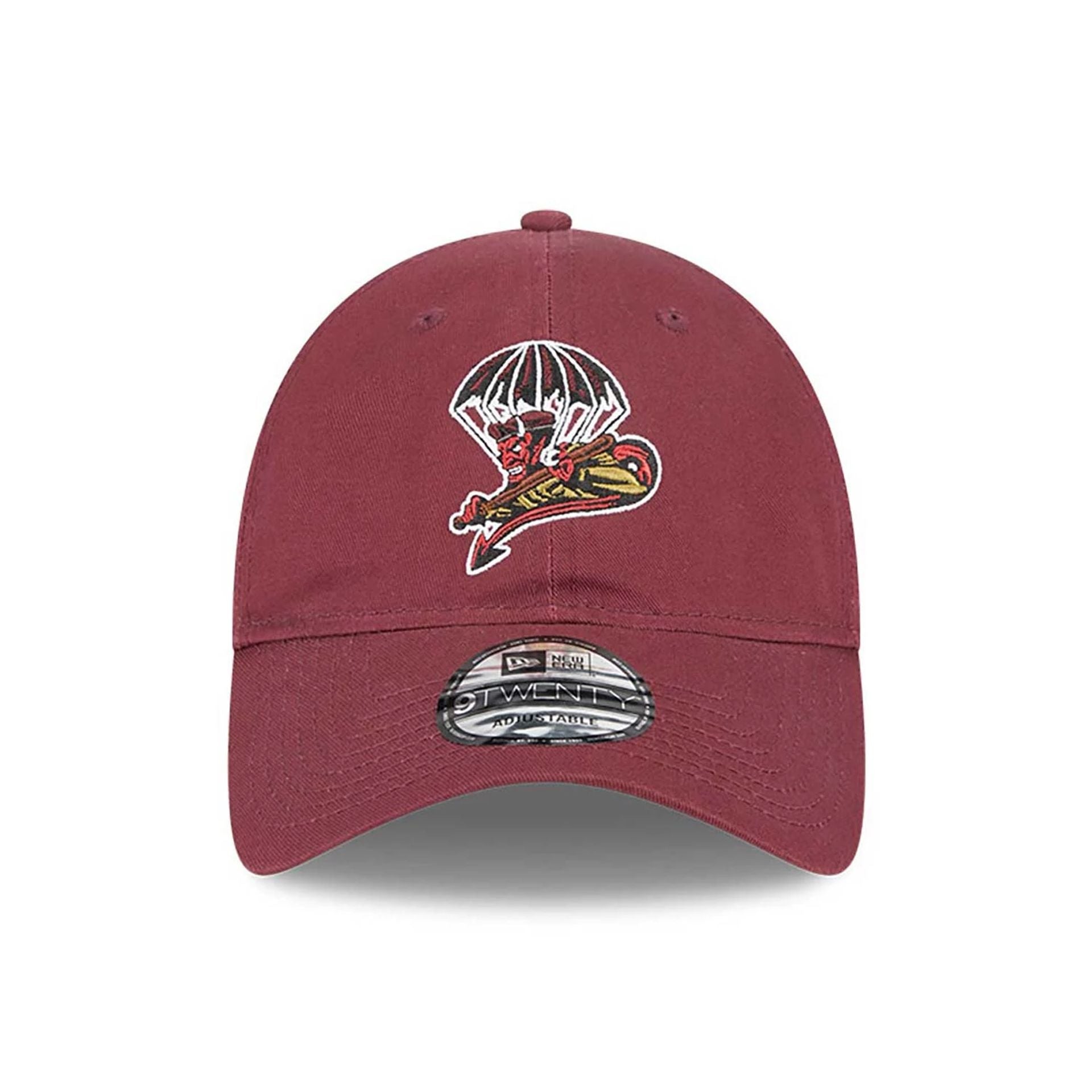 This is a Fayetteville Woodpeckers MiLB Theme Nights Red 9TWENTY Adjustable Cap 2