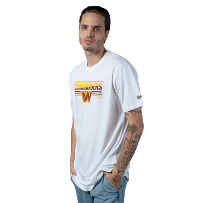 The Male model is wearing Washington Commanders NFL Sideline 2023 White T-Shirt 3