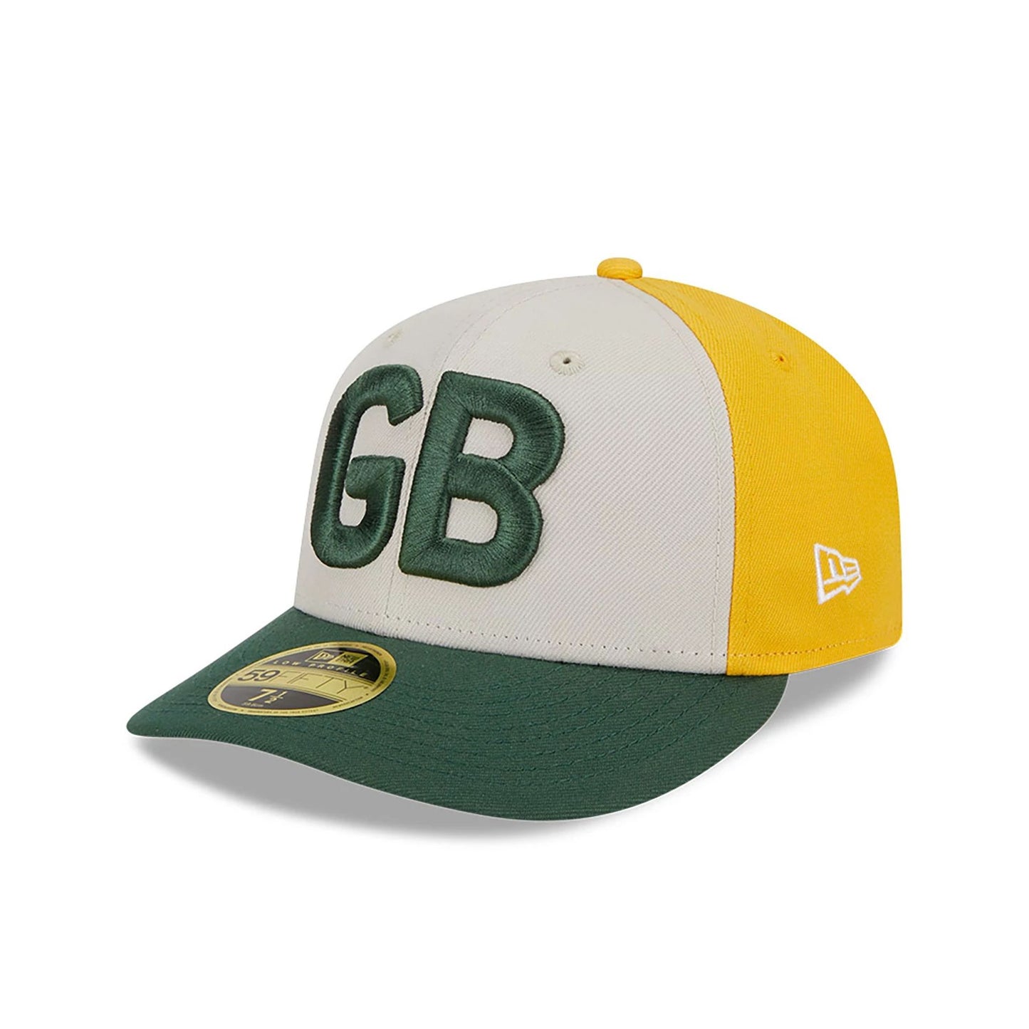 This is a Green Bay Packers NFL Sideline 2023 Green 59FIFTY Low Profile Cap 1