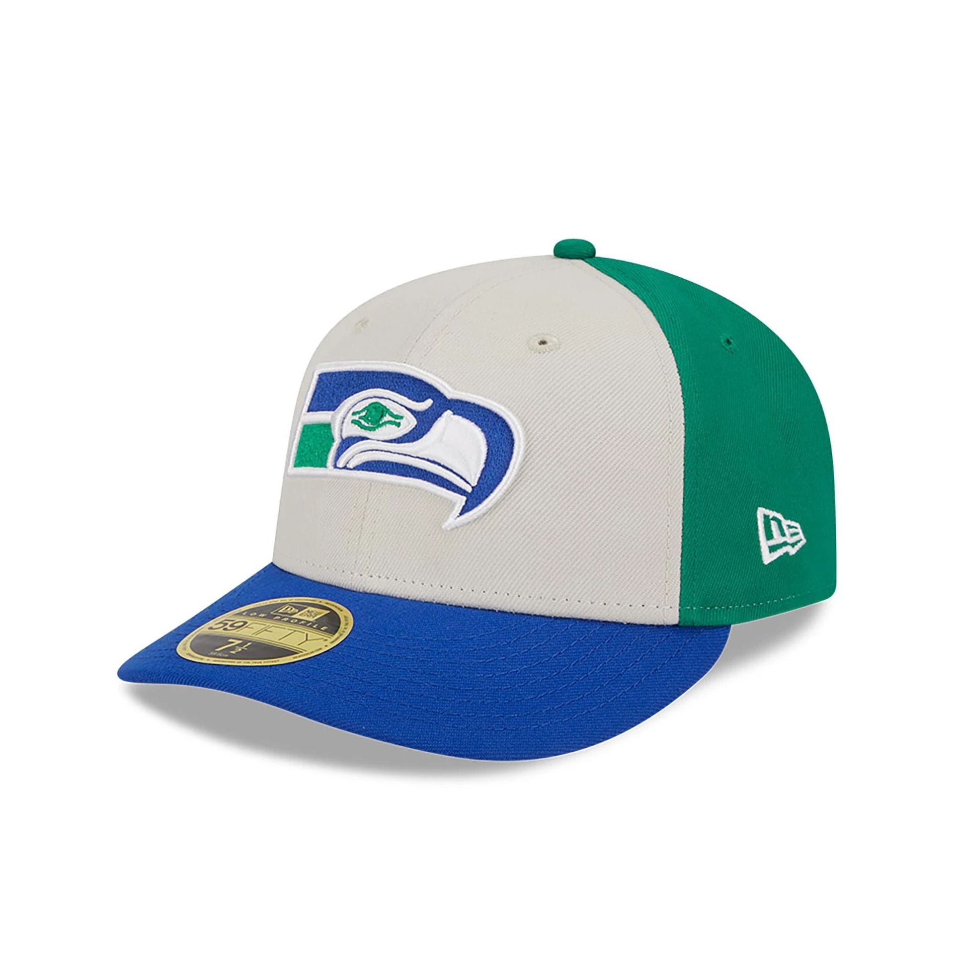 This is a Seattle Seahawks NFL Sideline 2023 Blue 59FIFTY Low Profile Cap 1