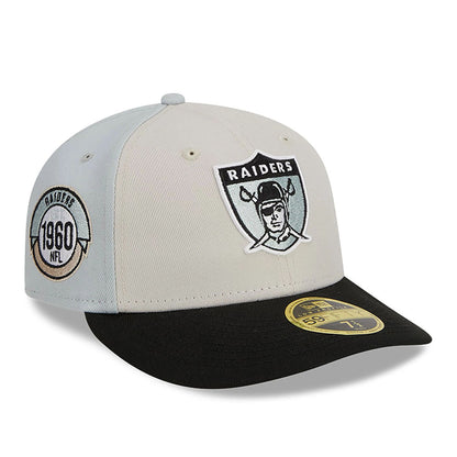 This is a Las Vegas Raiders NFL Sideline 2023 Black 59FIFTY Low Profile Cap 3