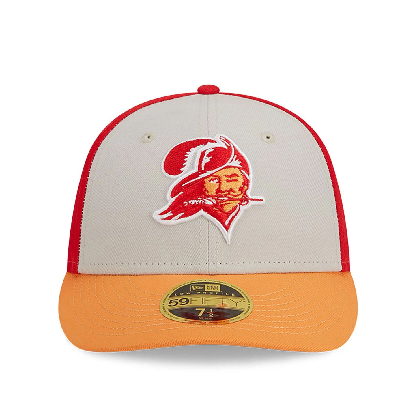 This is a Tampa Bay Buccaneers NFL Sideline 2023 Orange 59FIFTY Low Profile Cap 3