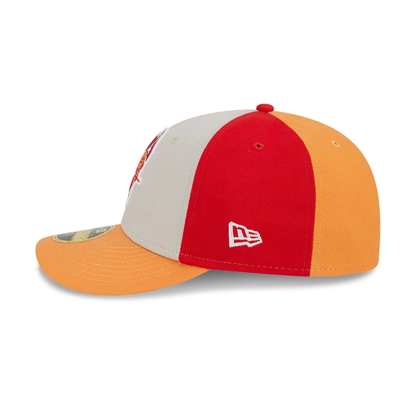 This is a Tampa Bay Buccaneers NFL Sideline 2023 Orange 59FIFTY Low Profile Cap 5