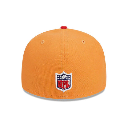 This is a Tampa Bay Buccaneers NFL Sideline 2023 Orange 59FIFTY Low Profile Cap 6