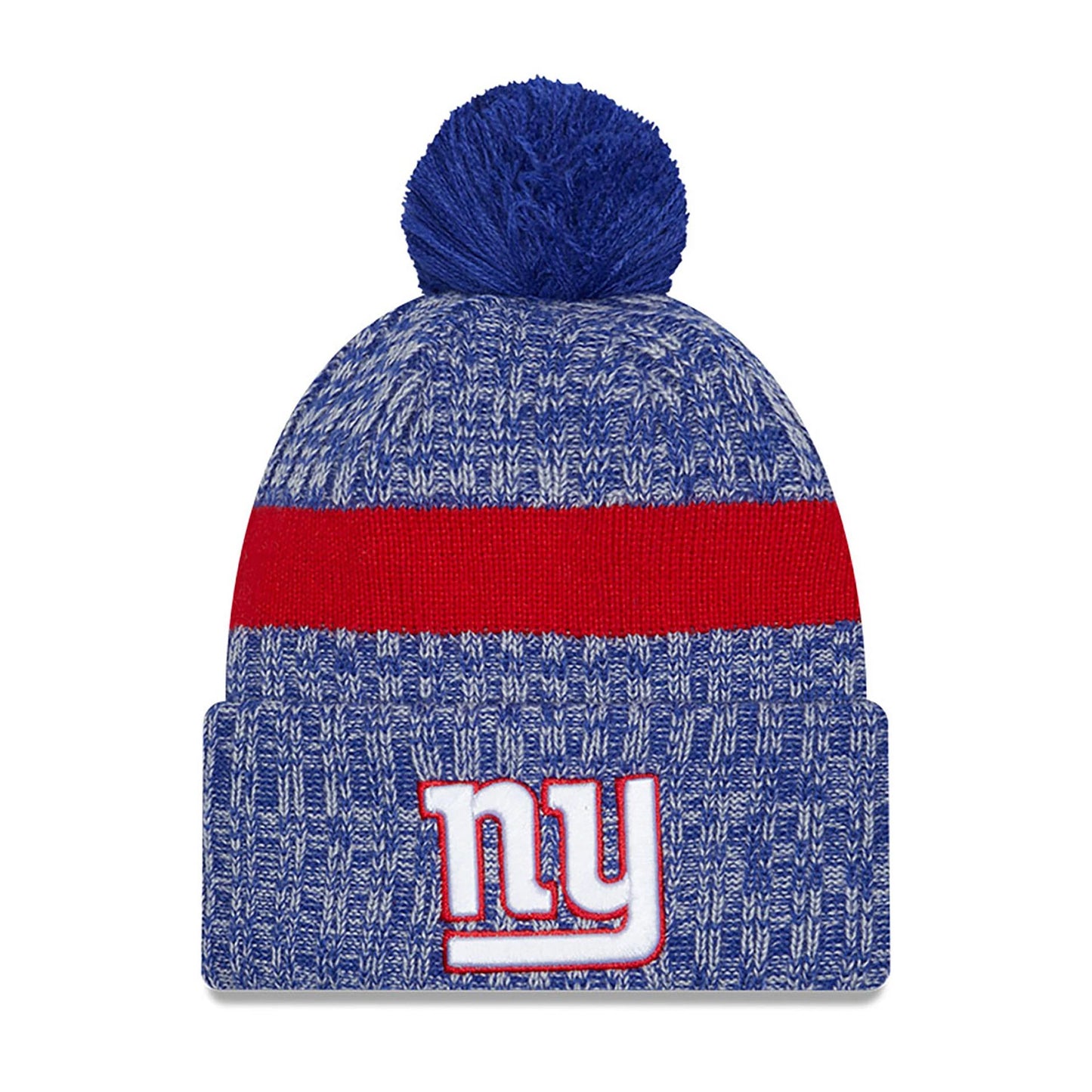 This is a New York Giants NFL Sideline 2023 Blue Bobble Knit Hat 2