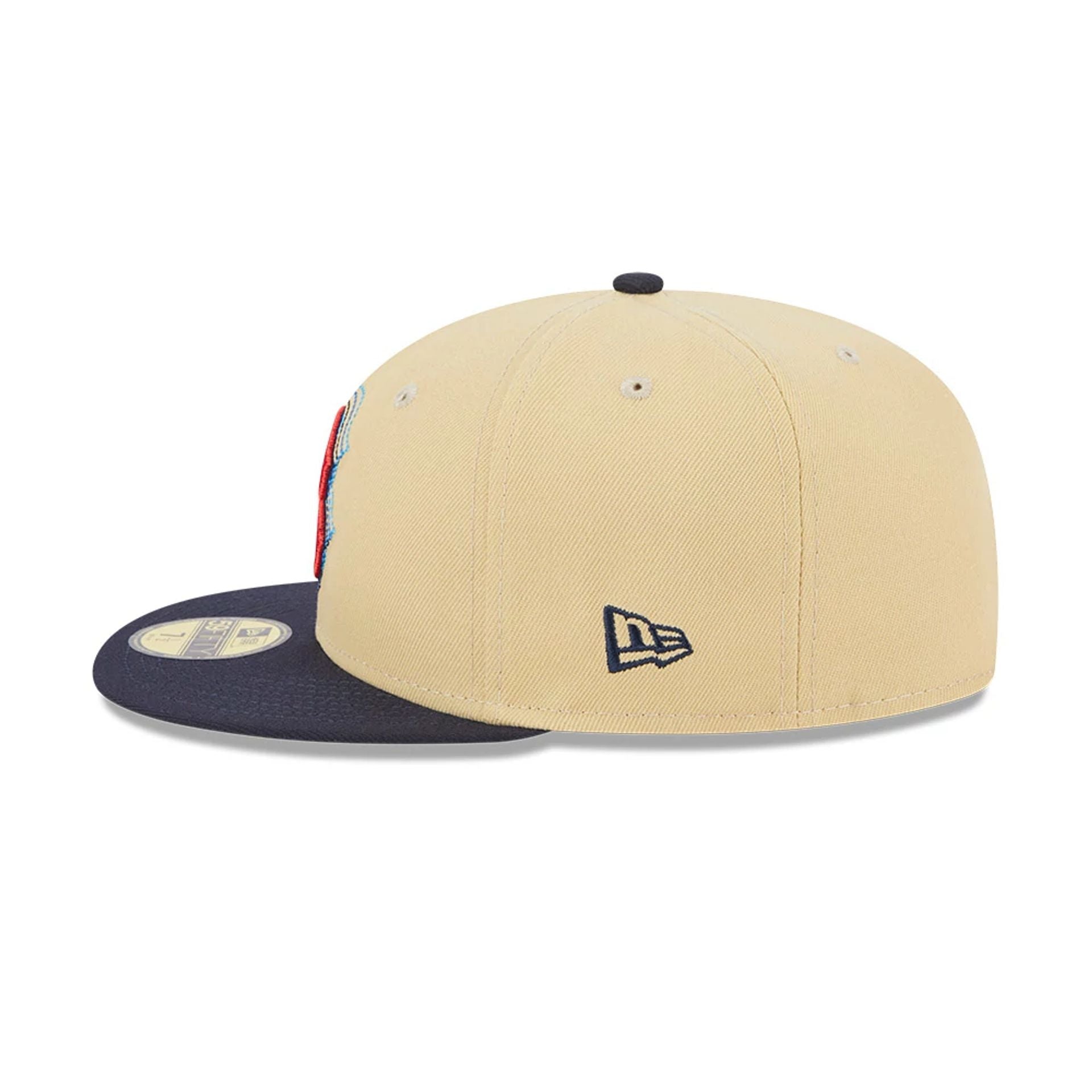 This is a Boston Red Sox Illusion Light Beige 59FIFTY Fitted cap 5