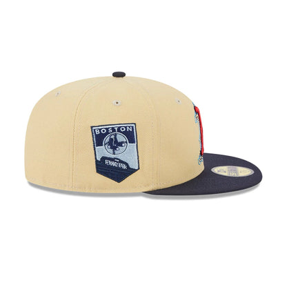 This is a Boston Red Sox Illusion Light Beige 59FIFTY Fitted cap 7