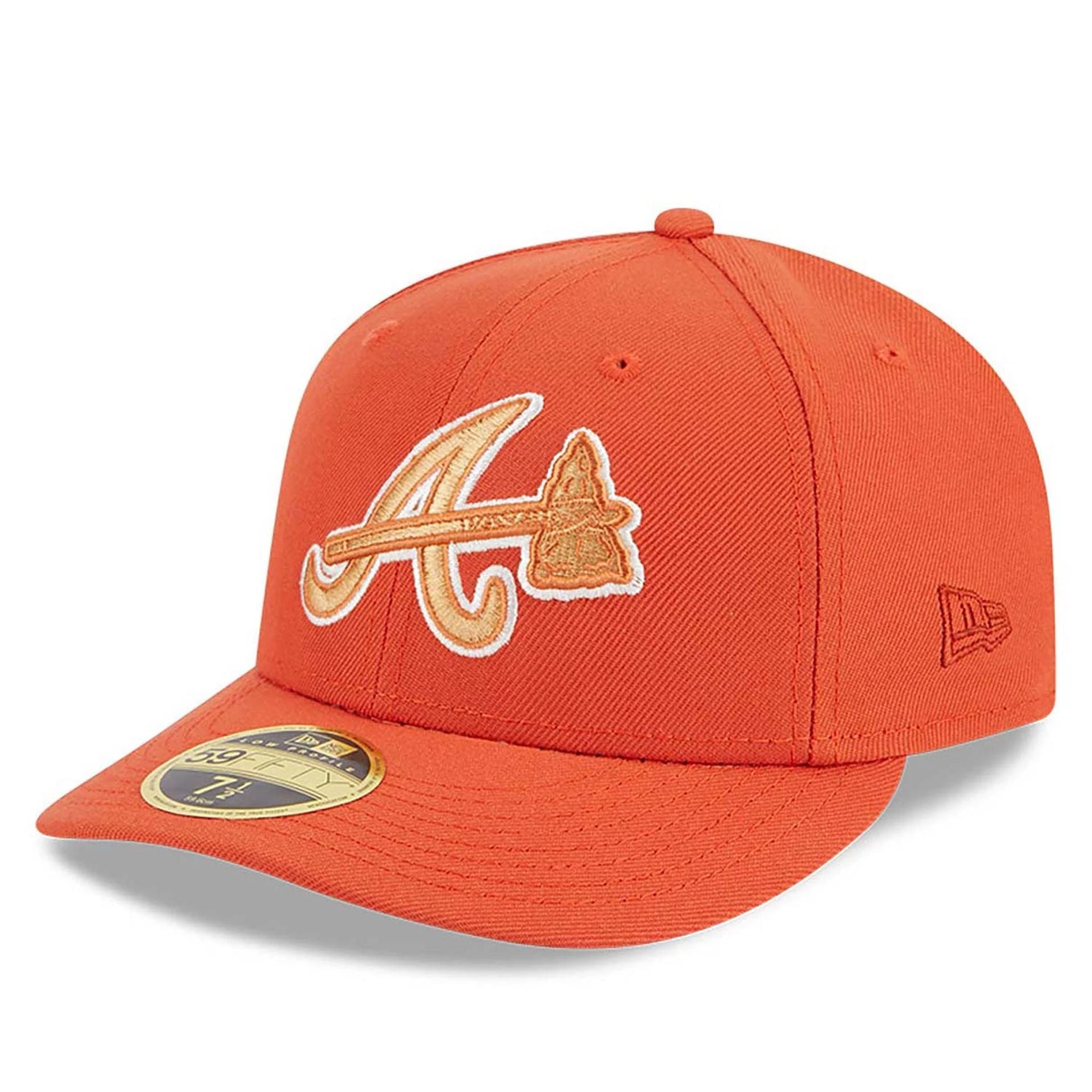 This is a Atlanta Braves Repreve Orange Low Profile 59FIFTY Fitted Cap 1