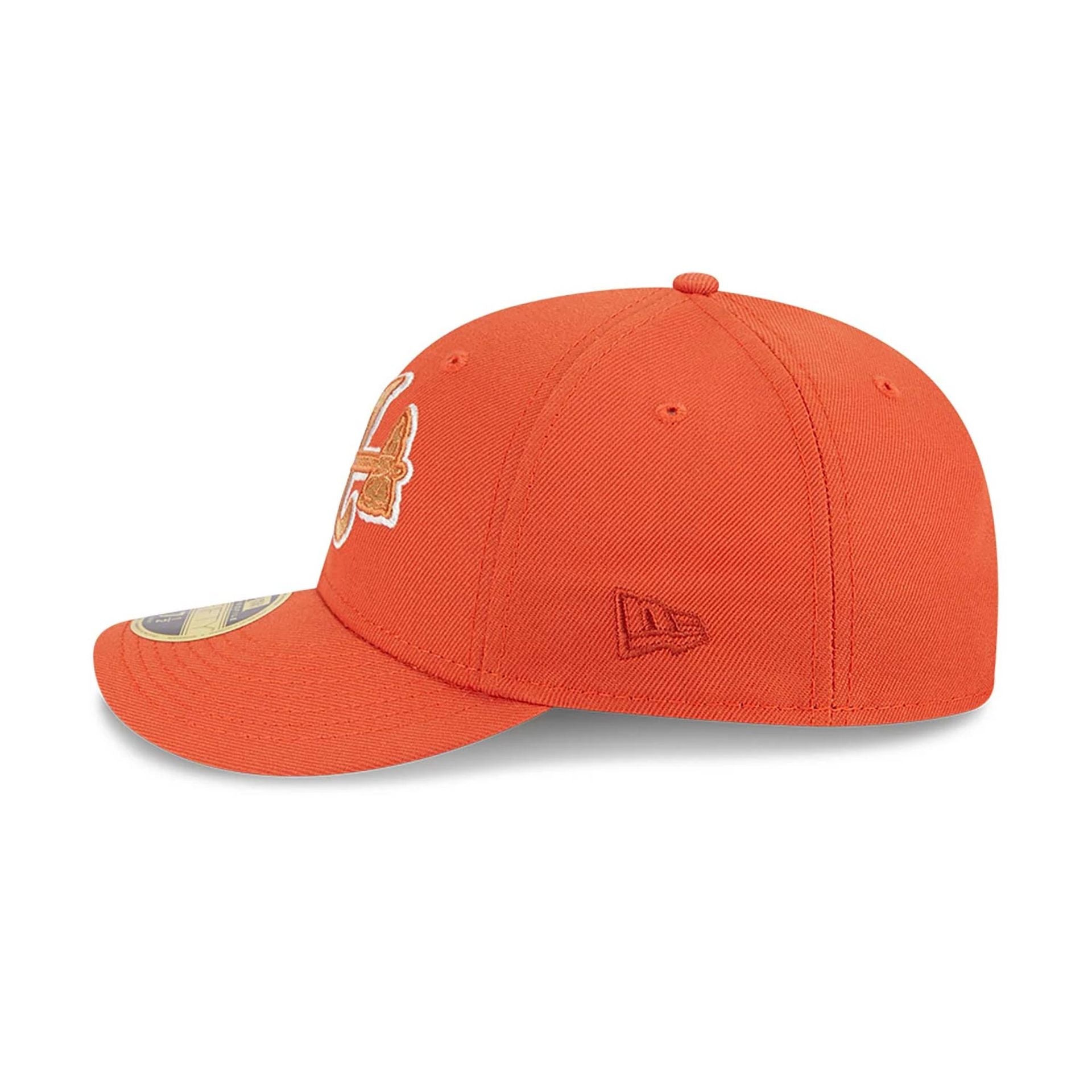 This is a Atlanta Braves Repreve Orange Low Profile 59FIFTY Fitted Cap 5