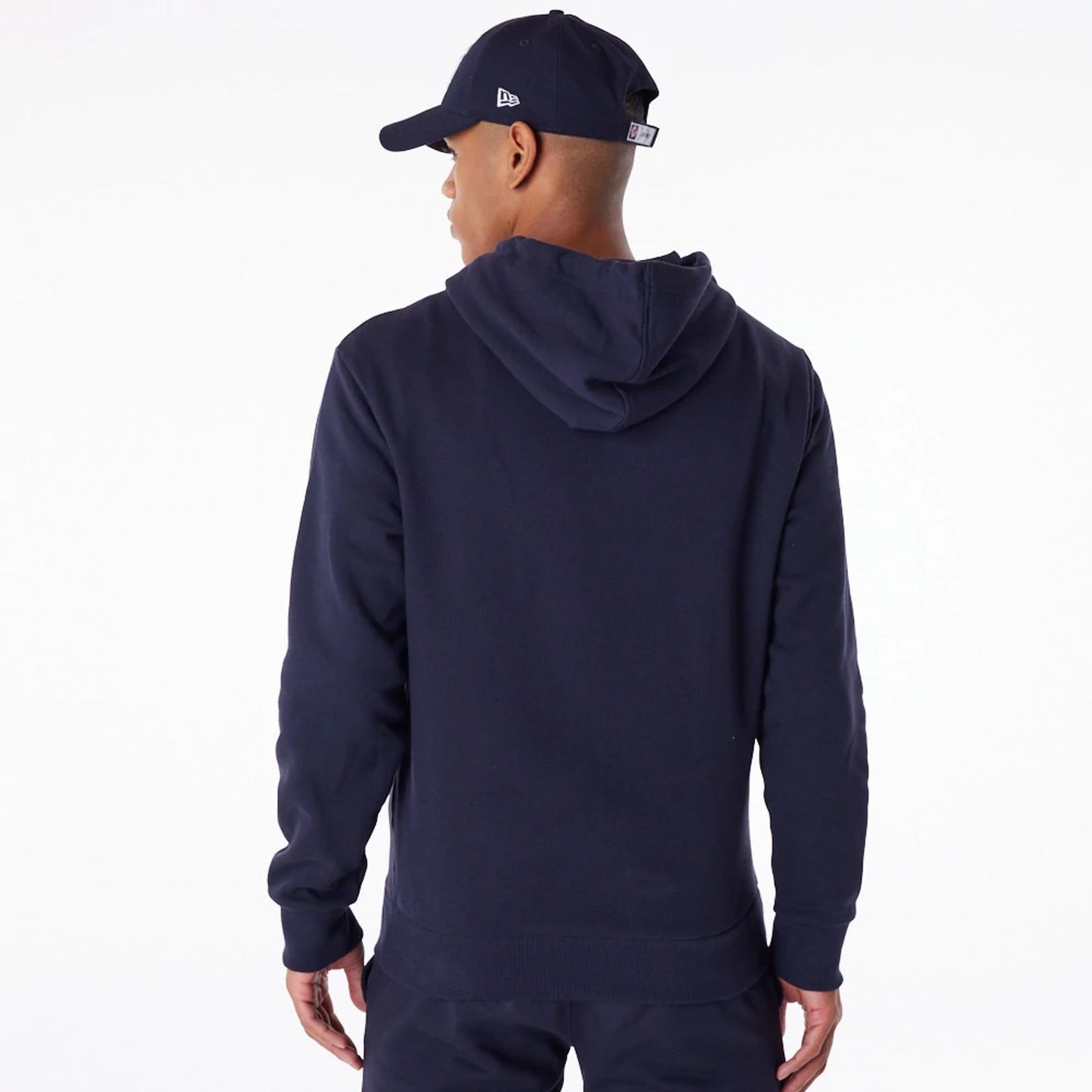 The Male model is wearing New York Yankees MLB Essential Navy Full Zip Hoodie 8