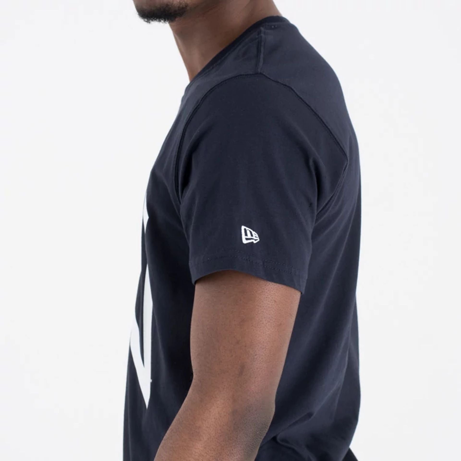 The Male model is wearing New York Yankees MLB Regular Navy T-Shirt 5