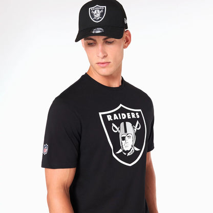 The Male model is wearing Las Vegas Raiders NFL Black T-Shirt 2