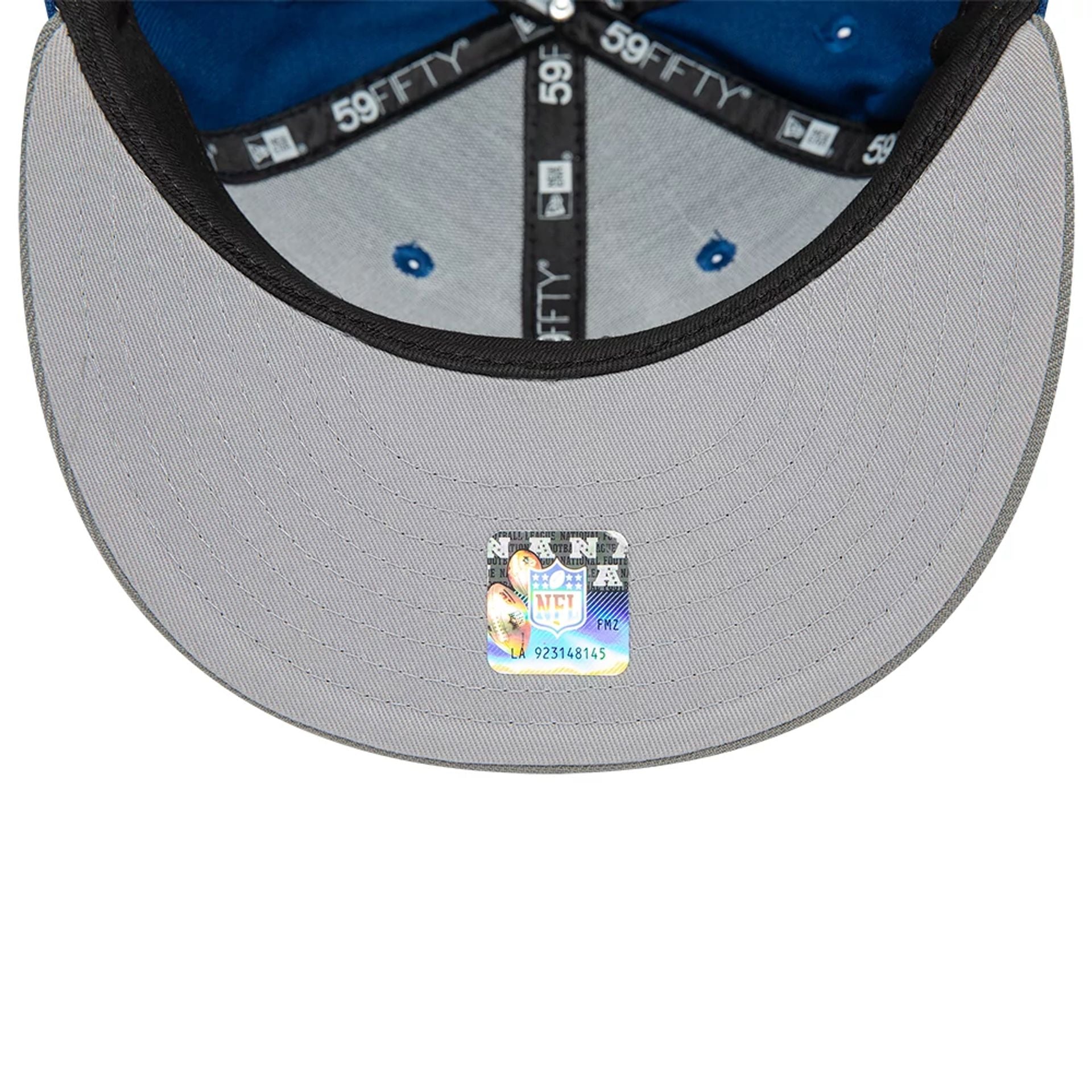 This is a Indianapolis Colts NFL Sideline 2023 Blue 59FIFTY Fitted Cap 2