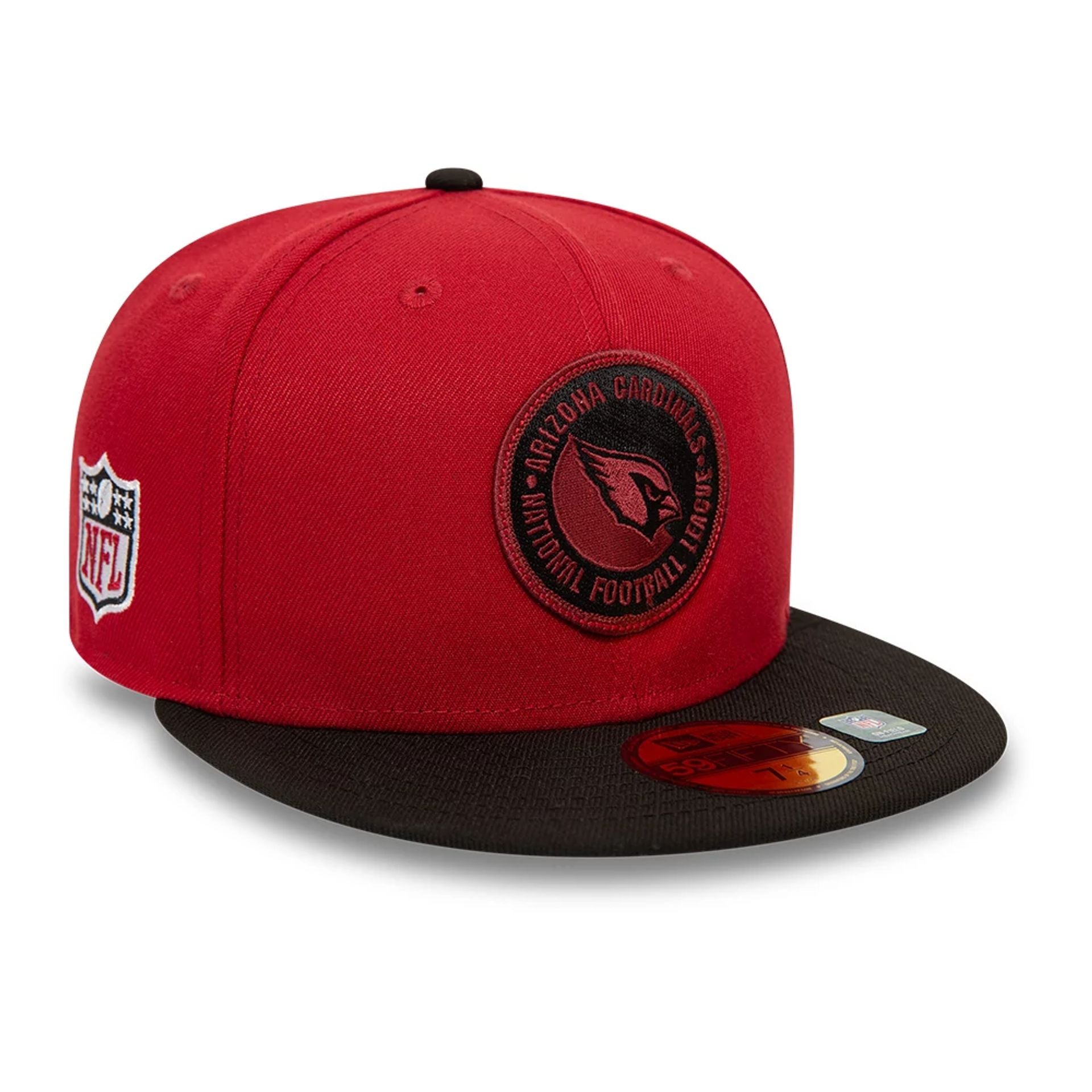 This is a Arizona Cardinals NFL Sideline 2023 Red 59FIFTY Fitted Cap 1