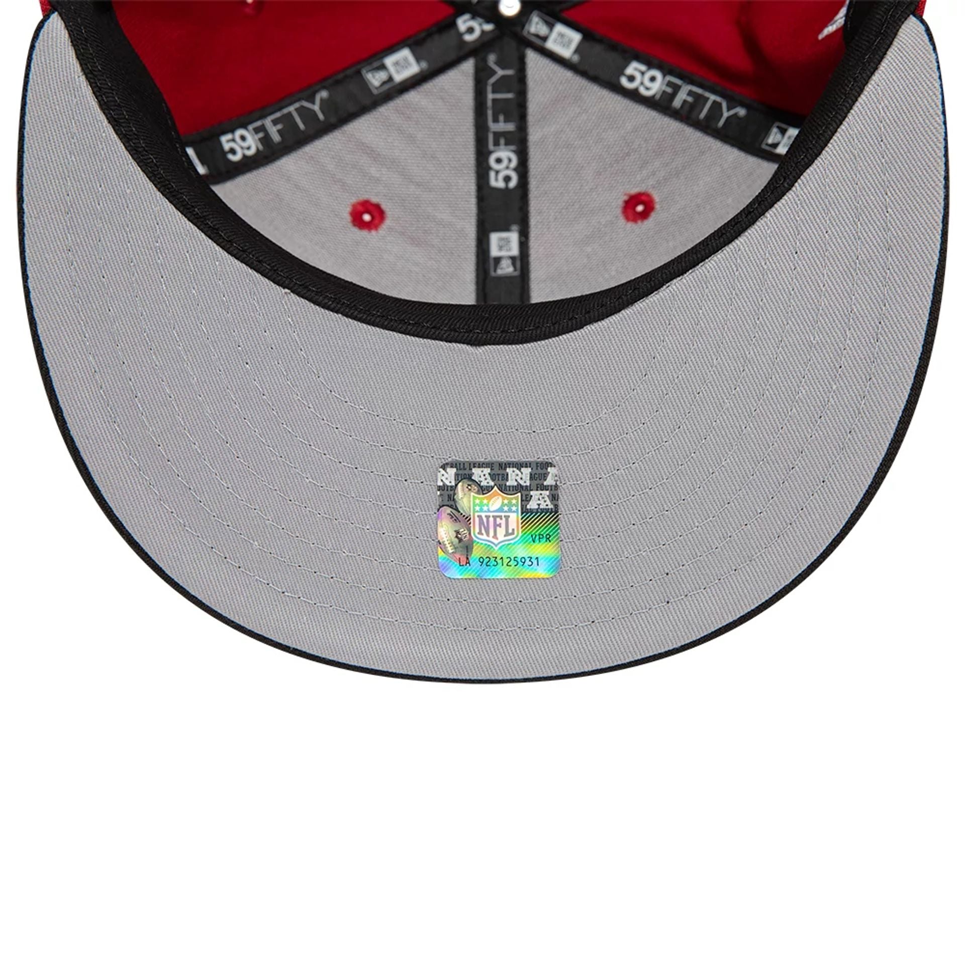 This is a Arizona Cardinals NFL Sideline 2023 Red 59FIFTY Fitted Cap 2