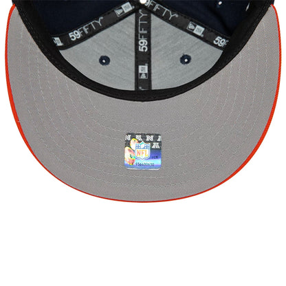 This is a Chicago Bears NFL Sideline 2023 Navy 59FIFTY Fitted Cap 2