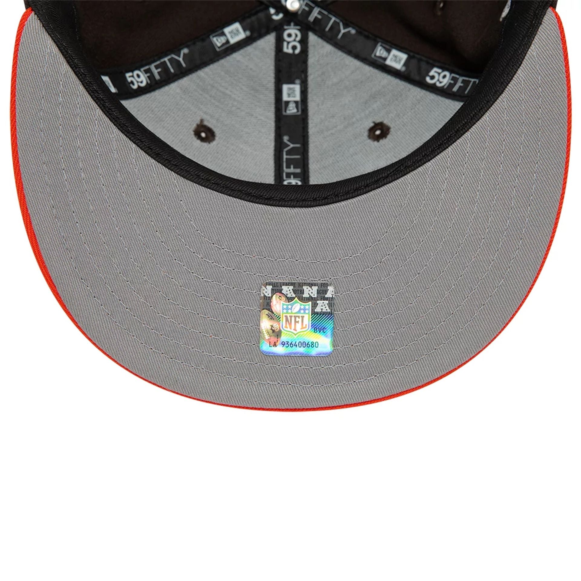 This is a Cleveland Browns NFL Sideline 2023 Dark Brown 59FIFTY Fitted Cap 2