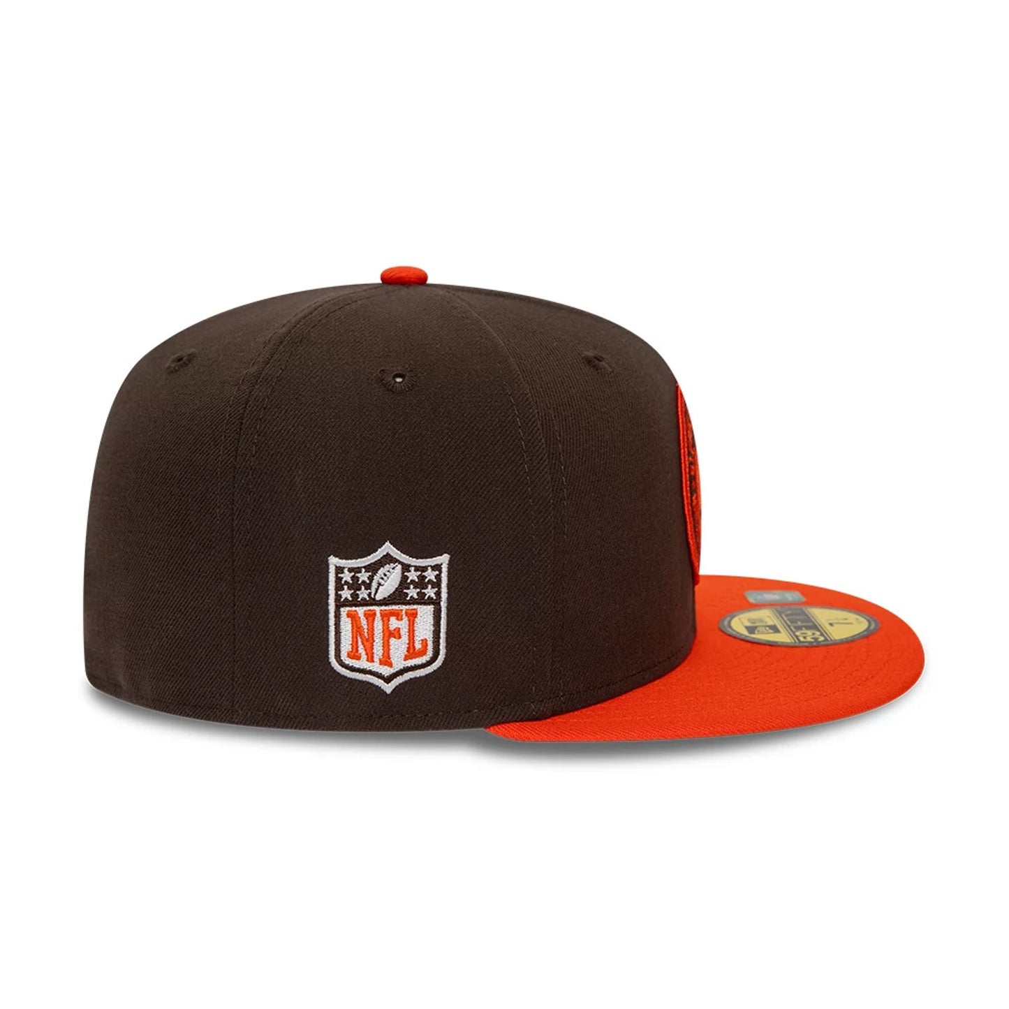 This is a Cleveland Browns NFL Sideline 2023 Dark Brown 59FIFTY Fitted Cap 3