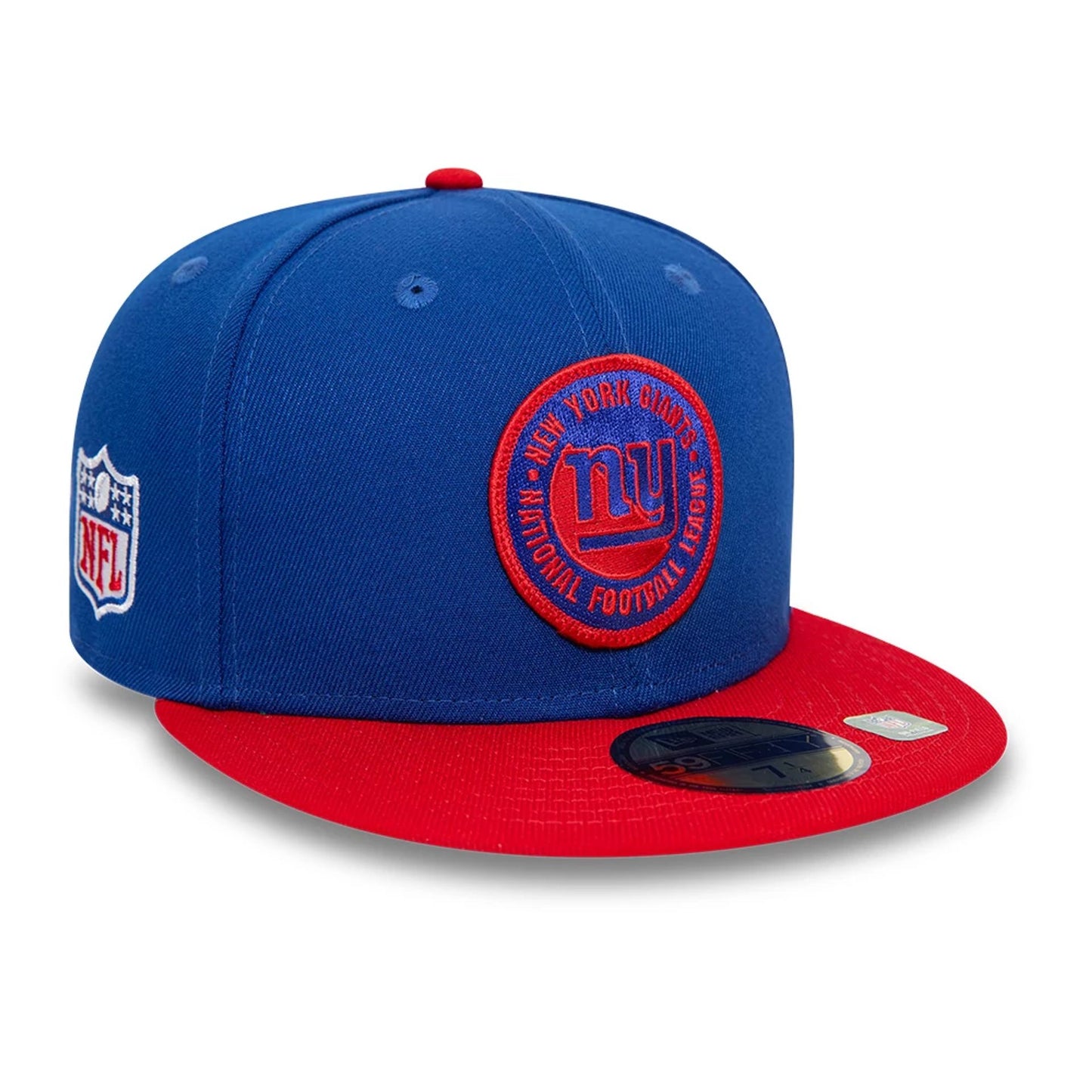 This is a New York Giants NFL Sideline 2023 Blue 59FIFTY Fitted Cap 1