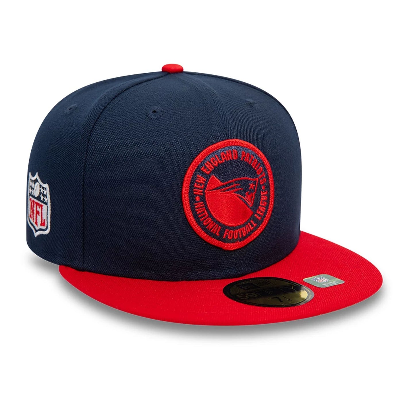 This is a New England Patriots NFL Sideline 2023 Dark Blue 59FIFTY Fitted Cap 7