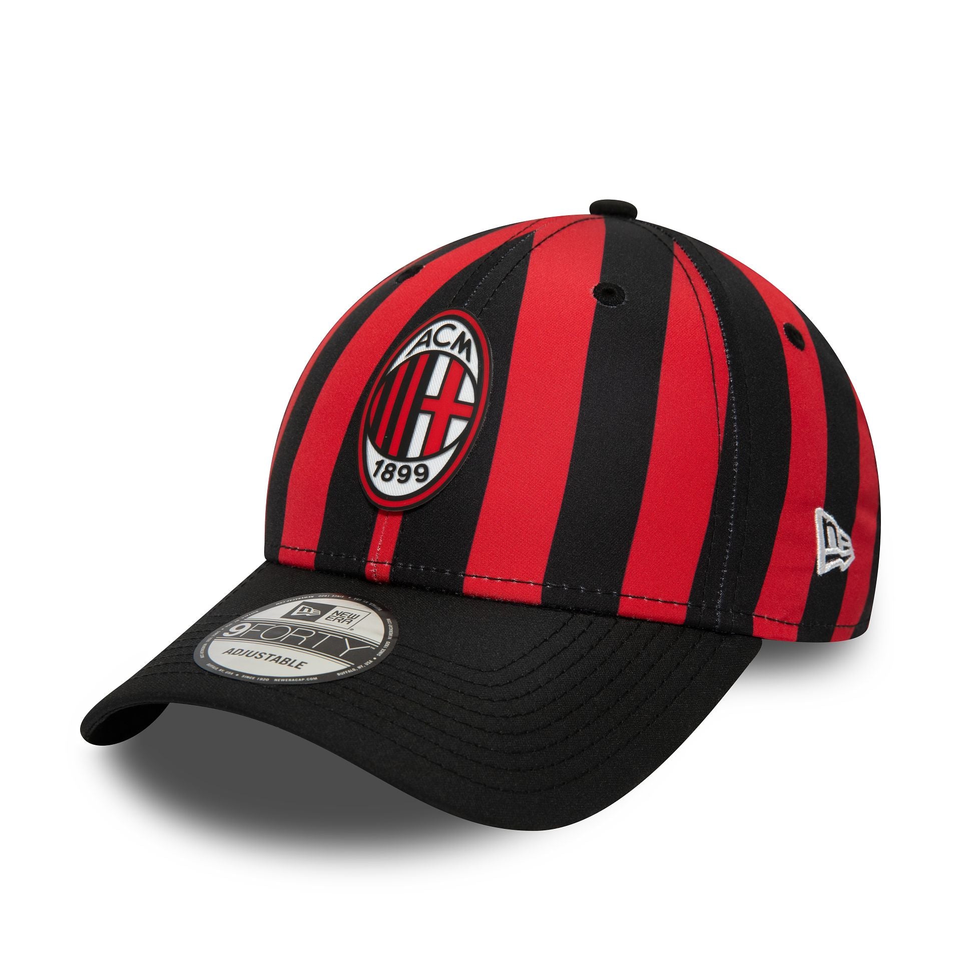 This is a 9FORTY New Era x AC Milan Red and Black Cap With Logo 1