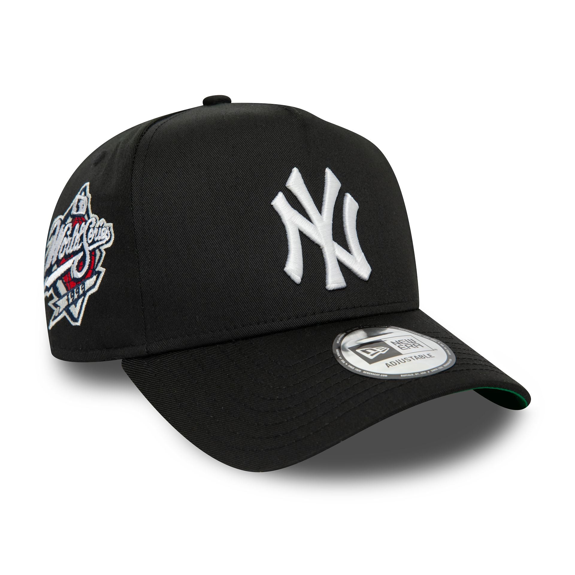 This is a New York Yankees World Series Patch Black 9FORTY A-Frame Adjustable Cap 1