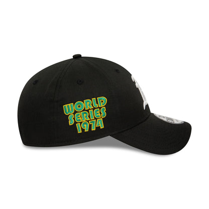 This is a Oakland Athletics World Series Patch Black 9FORTY Adjustable Cap 6