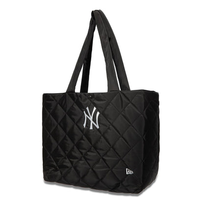 This is a New York Yankees Quilted Black Quilted Tote Bag 1