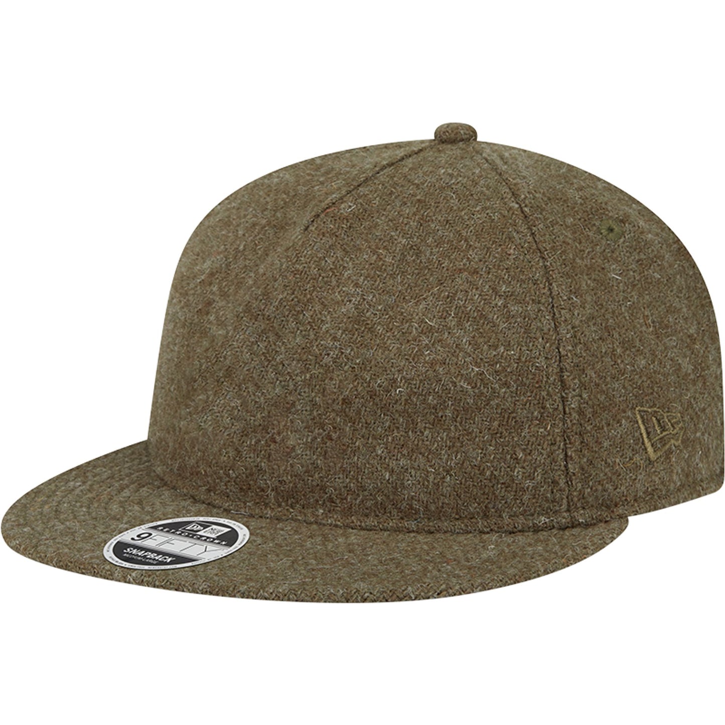 This is a New Era Harris Tweed Green Retro Crown 9FIFTY Snapback Cap 1