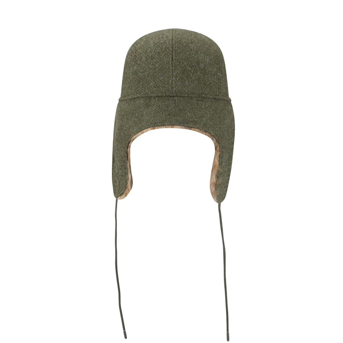 This is a Harris Tweed Green Dogear Camper Cap 6