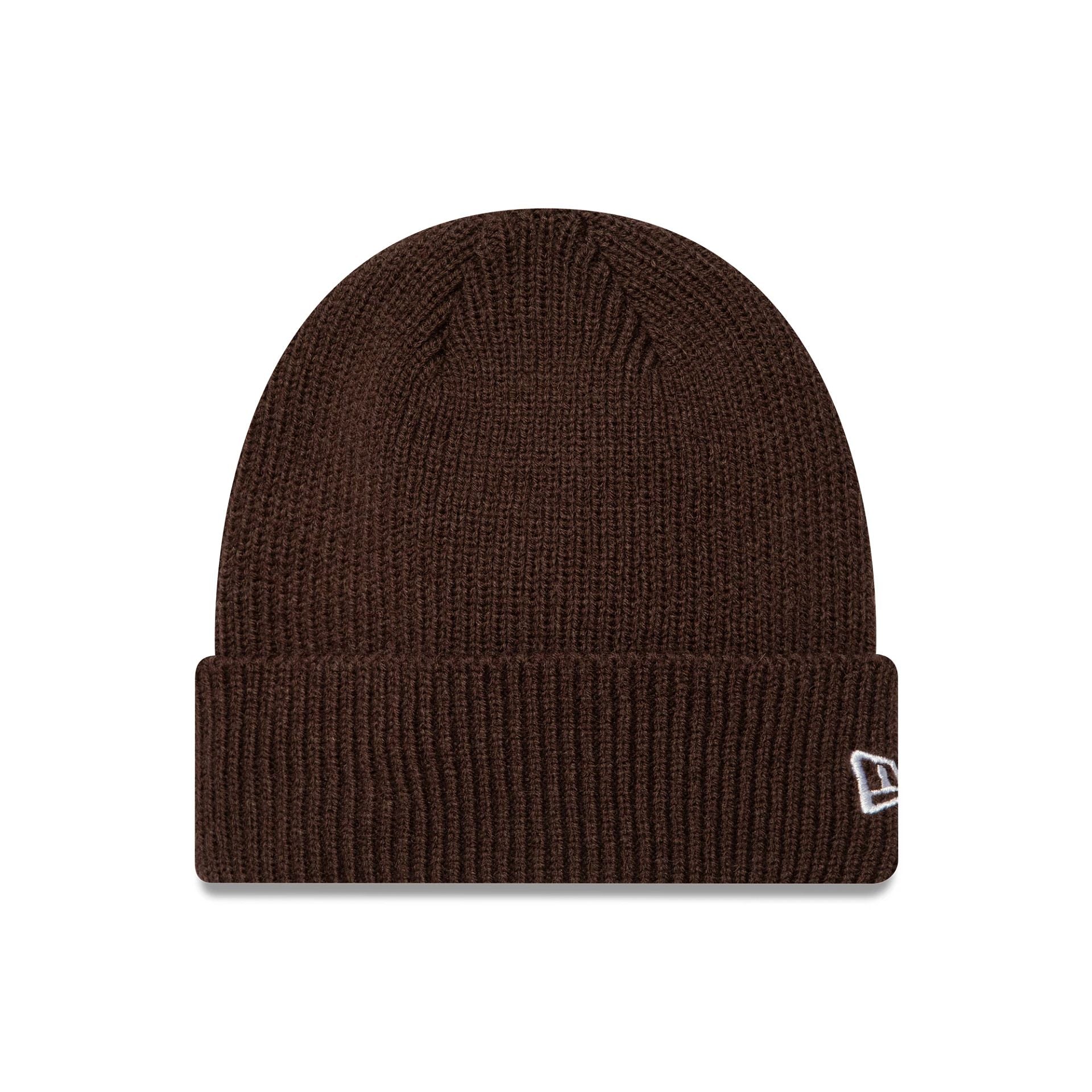 This is a New Era Wool Brown Cuff Knit Beanie Hat 1