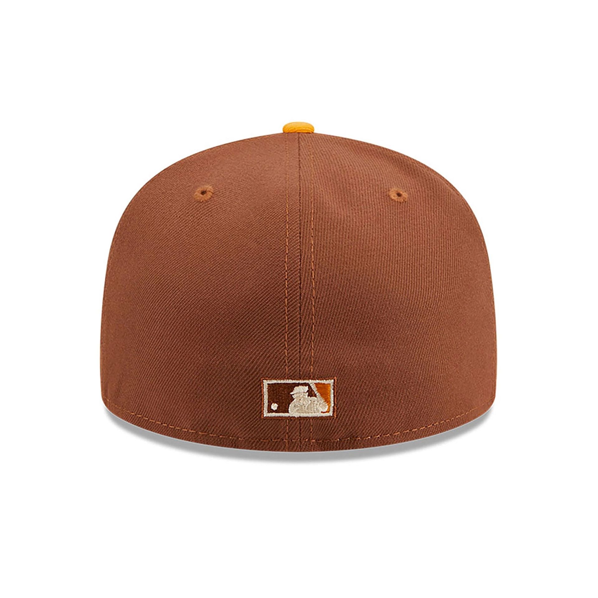 This is a San Diego Padres Tiramisu Brown 59FIFTY Fitted Cap 6