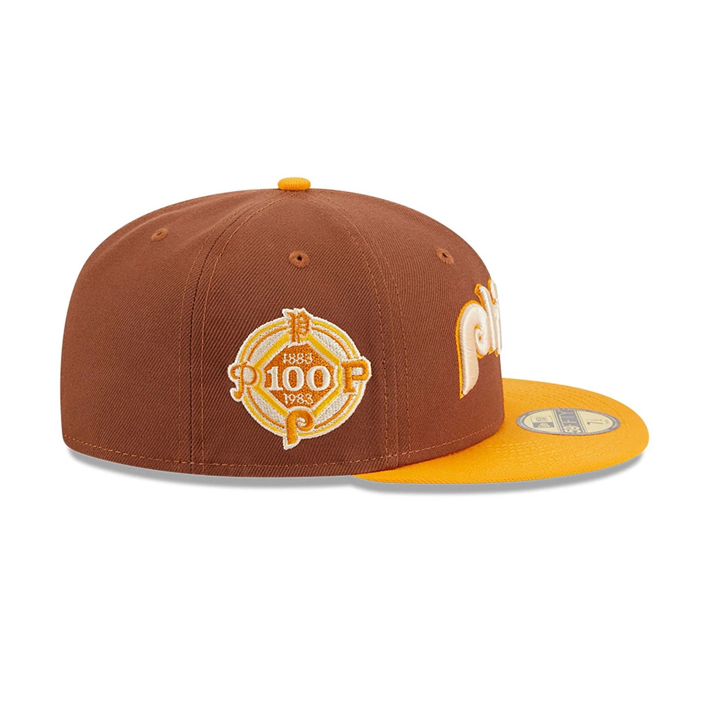 This is a Philadelphia Phillies Tiramisu Brown 59FIFTY Fitted Cap 7