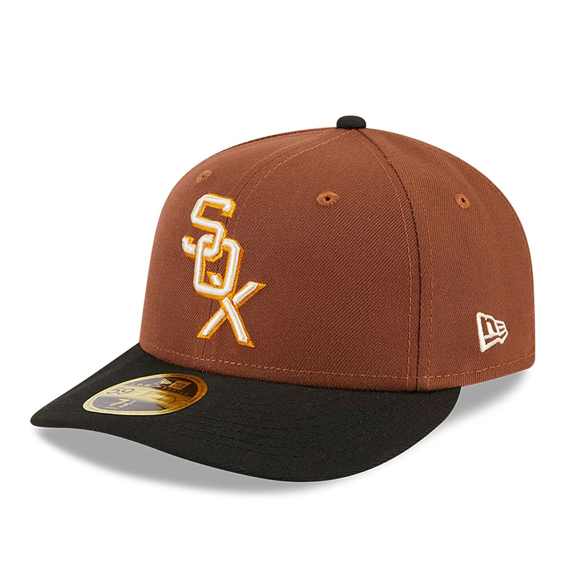 This is a Chicago White Sox Tiramisu Brown 59FIFTY Low Profile Cap 1