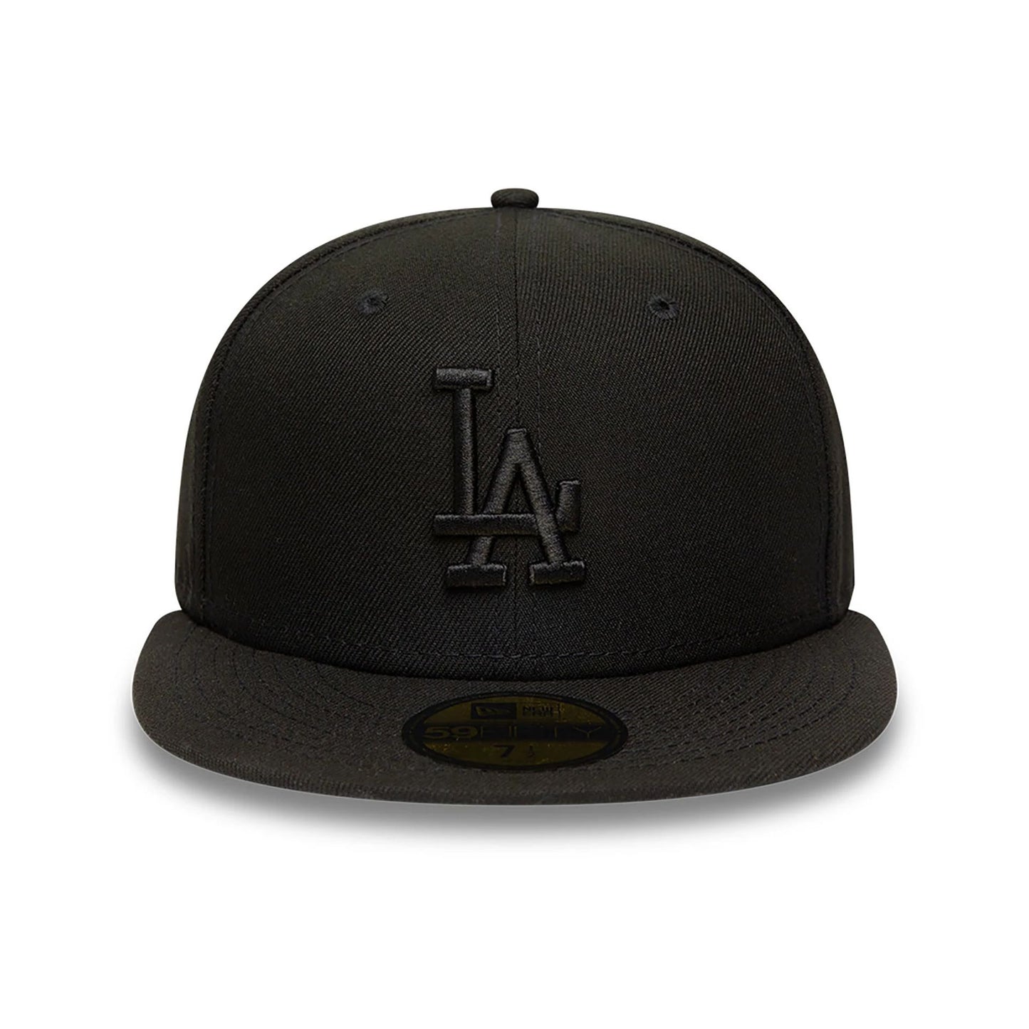 This is a LA Dodgers MLB Black on Black 59FIFTY Fitted Cap 6