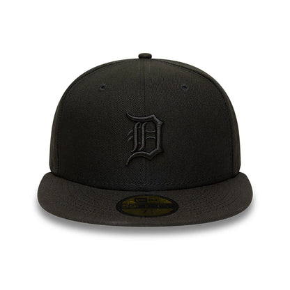 This is a Detroit Tigers MLB Black on Black 59FIFTY Fitted Cap 7