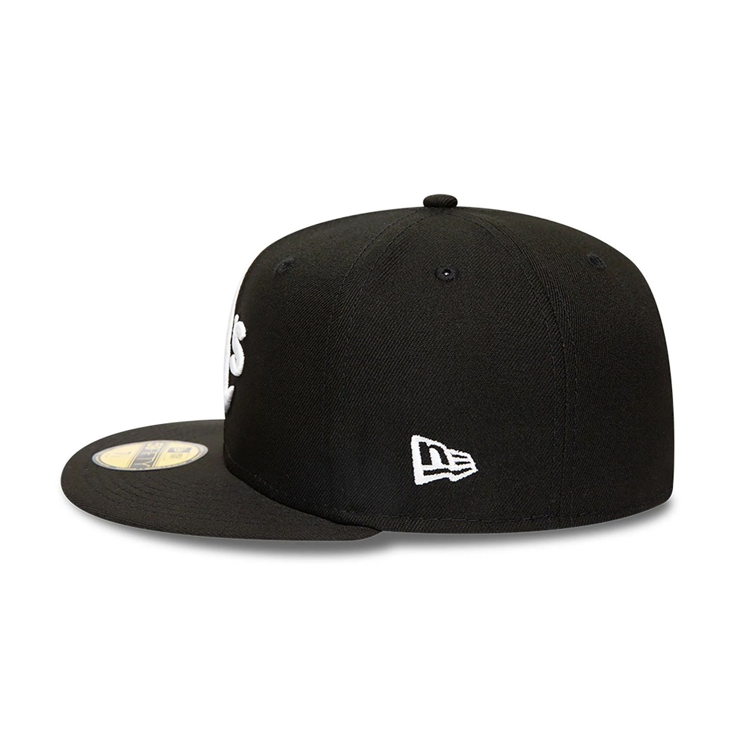 This is a Oakland Athletics MLB Black and White 59FIFTY Fitted Cap 4