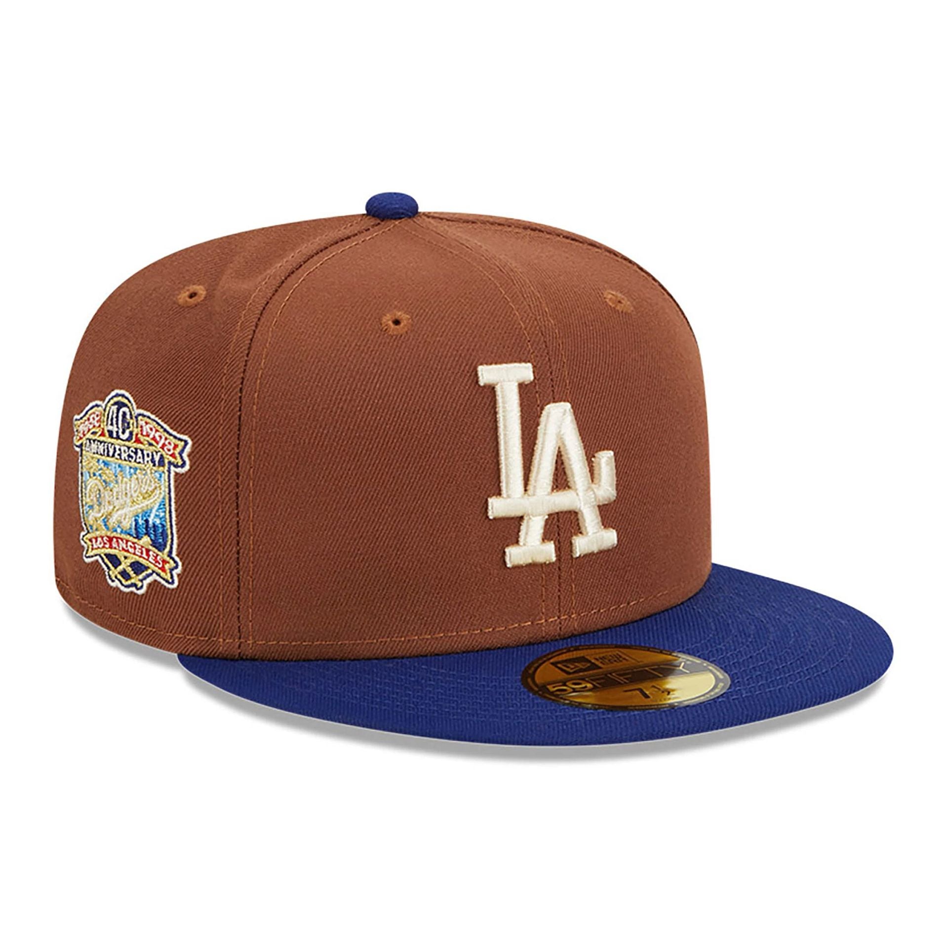 This is a LA Dodgers Harvest Brown 59FIFTY Fitted Cap 1