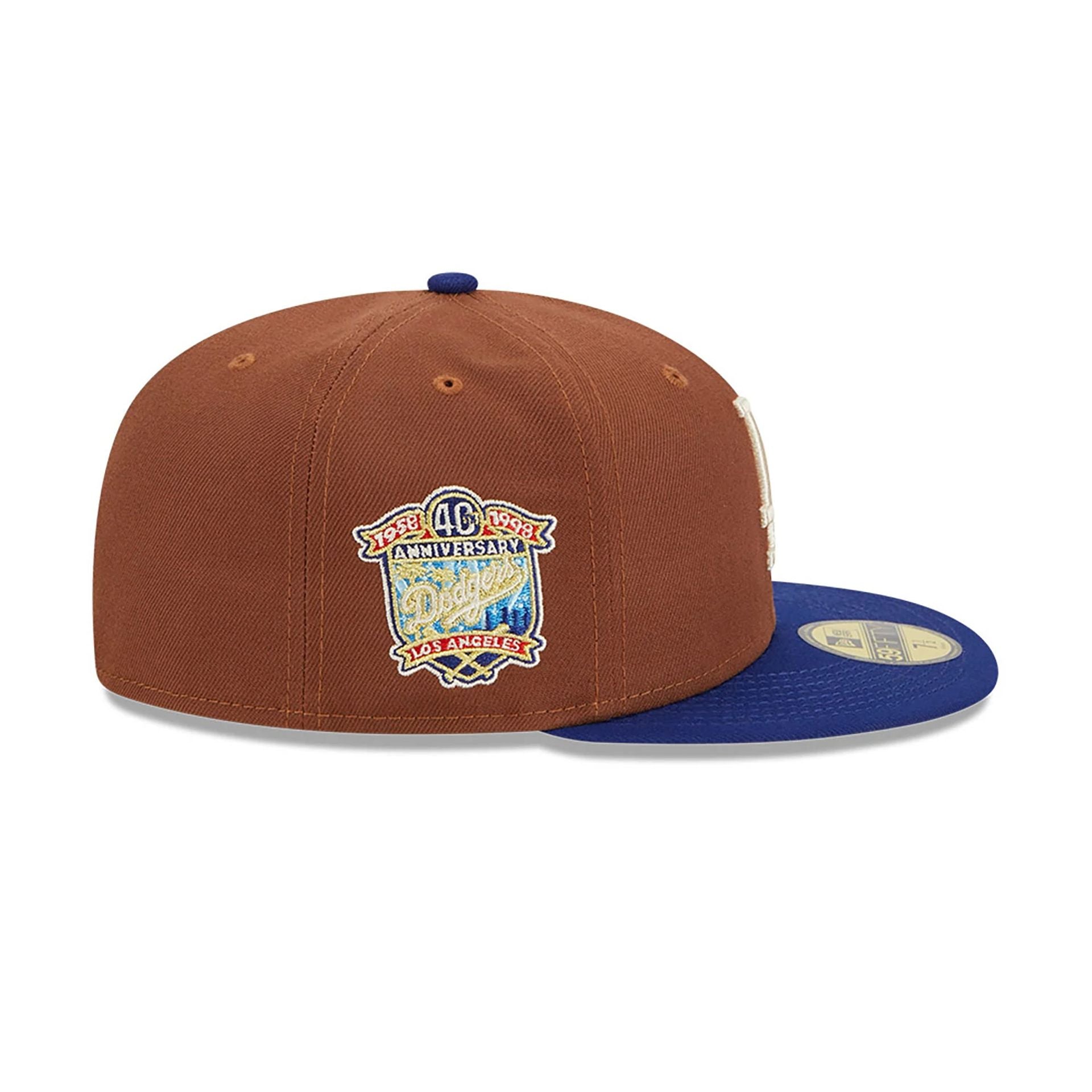 This is a LA Dodgers Harvest Brown 59FIFTY Fitted Cap 7