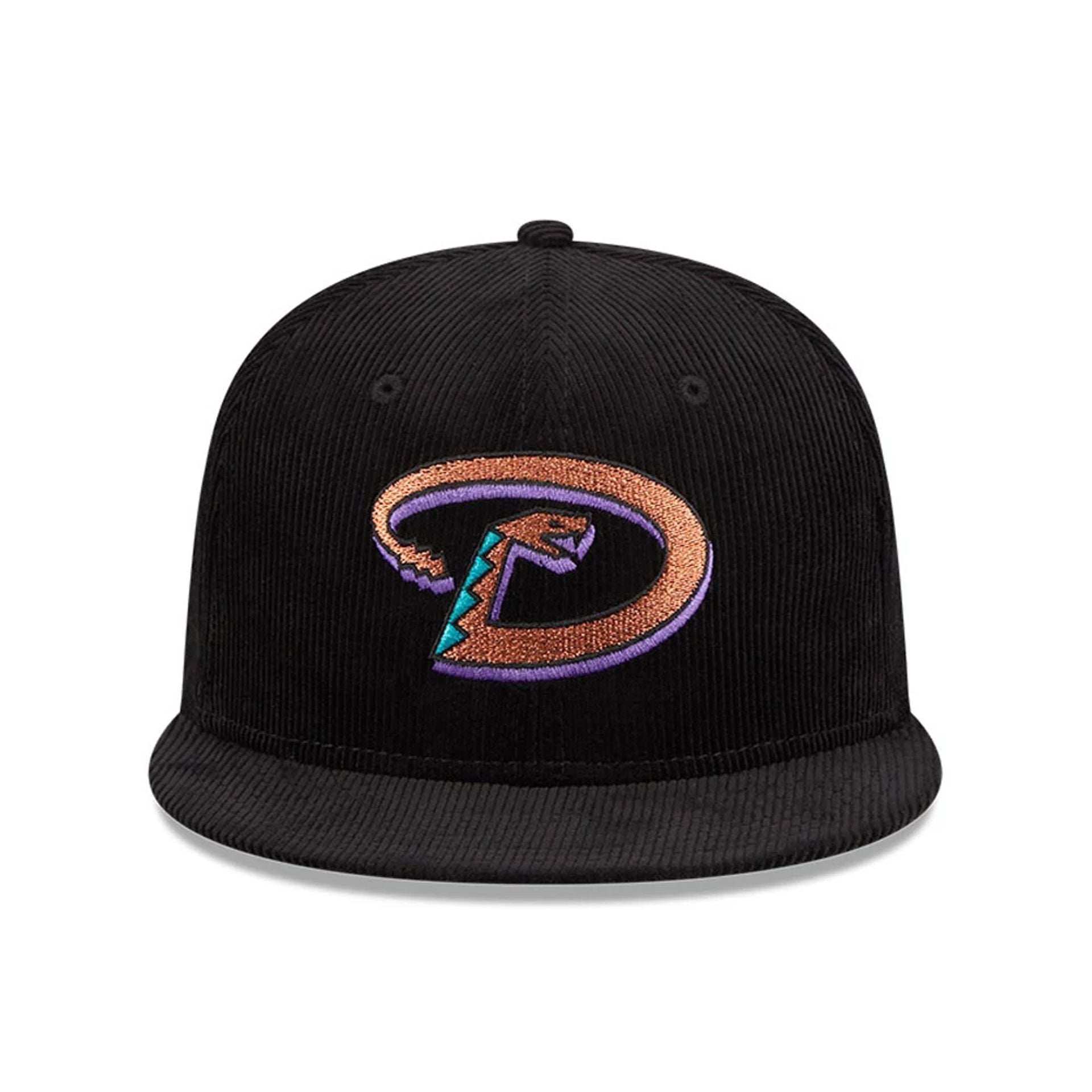 This is a Arizona Diamondbacks Throwback Cord Black 59FIFTY Fitted Cap 3